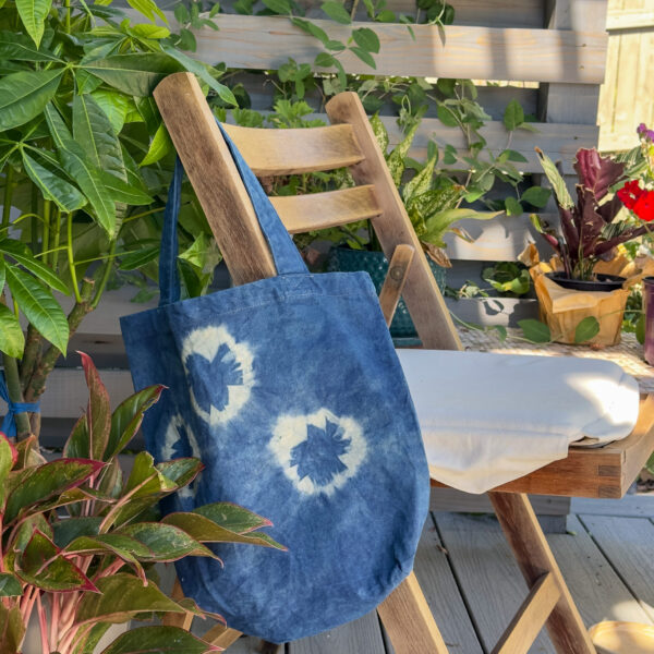 Hand Dyed Indigo Hemp Bag - Image 3