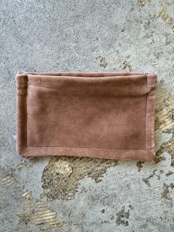 Hand Dyed Velvet Zippered Pouch - Large - Image 4