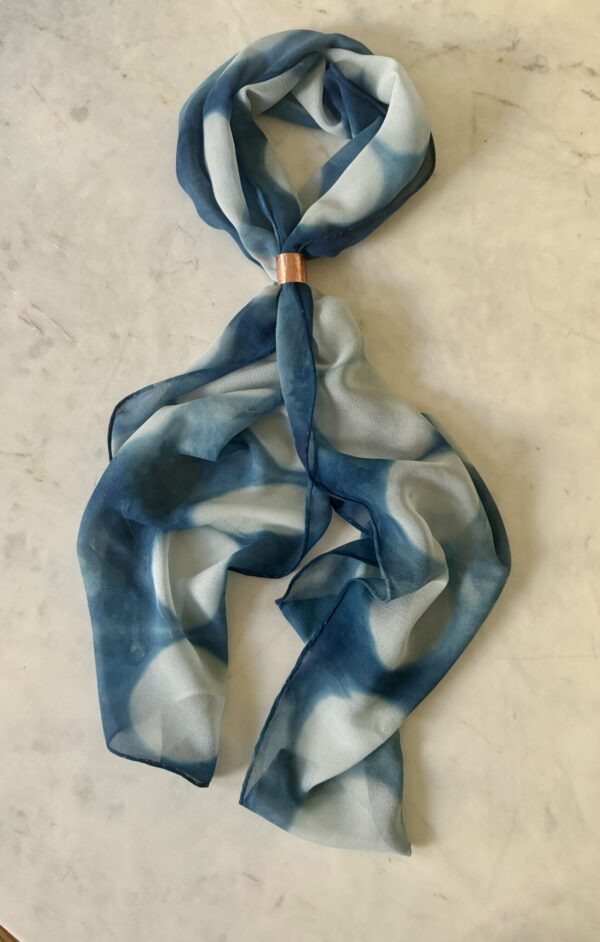 Indigo Dyed Silk Chiffon - Ciorcals